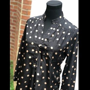 Black with Gold Polka Dots ModCloth Tunic Shirt